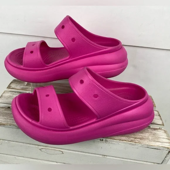Crocs Classic Crush platform Sandal bold two-strap design.women’s size 7 Men 5 - Picture 5 of 12